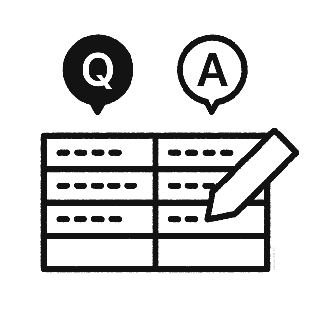 確認事項をまとめた質問シートのイメージ